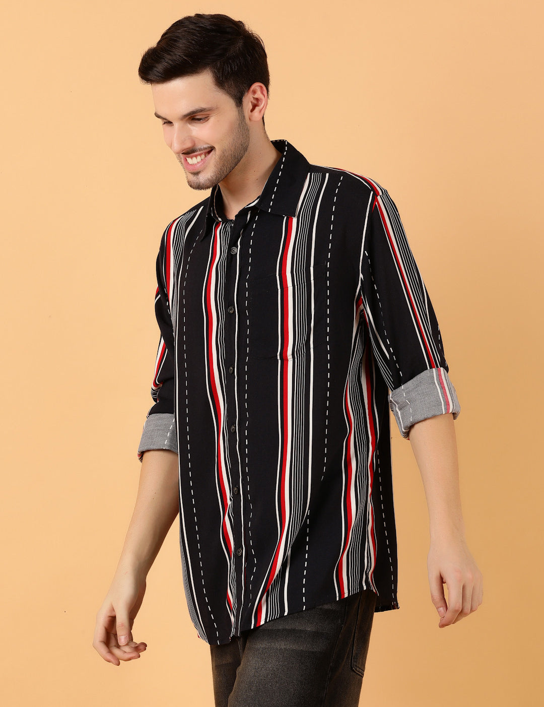 KOTTY Men Printed Casual Multicolor Shirt 