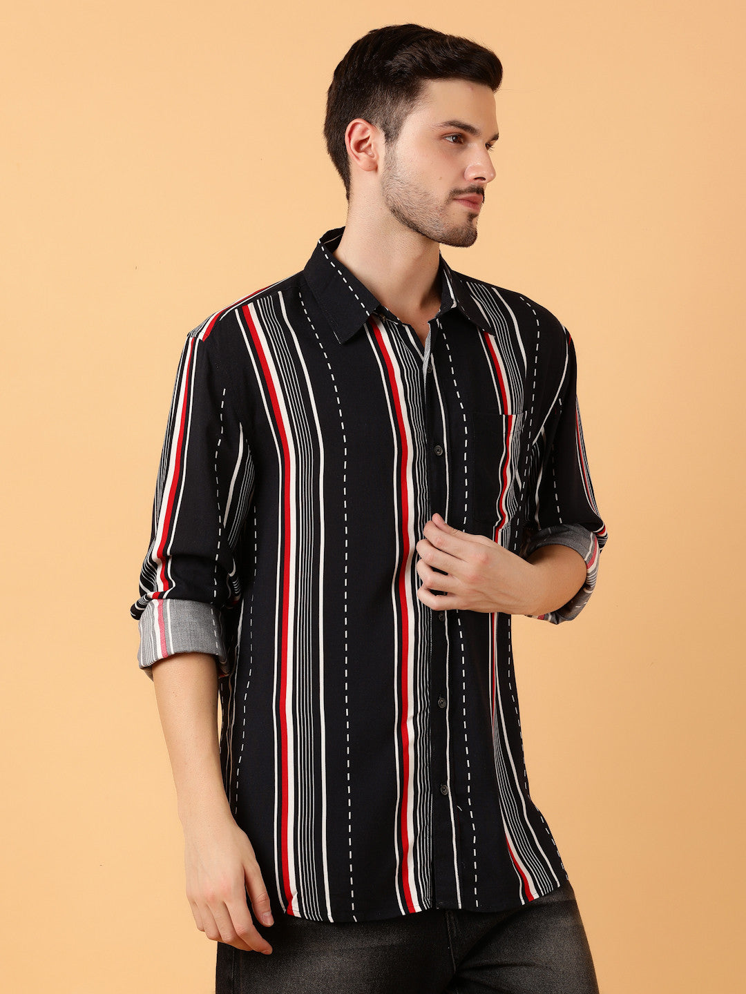 KOTTY Men Printed Casual Multicolor Shirt 