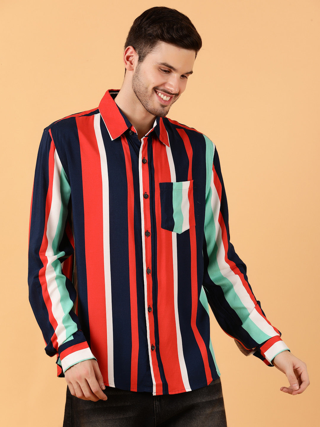 KOTTY Men Printed Casual Multicolor Shirt 