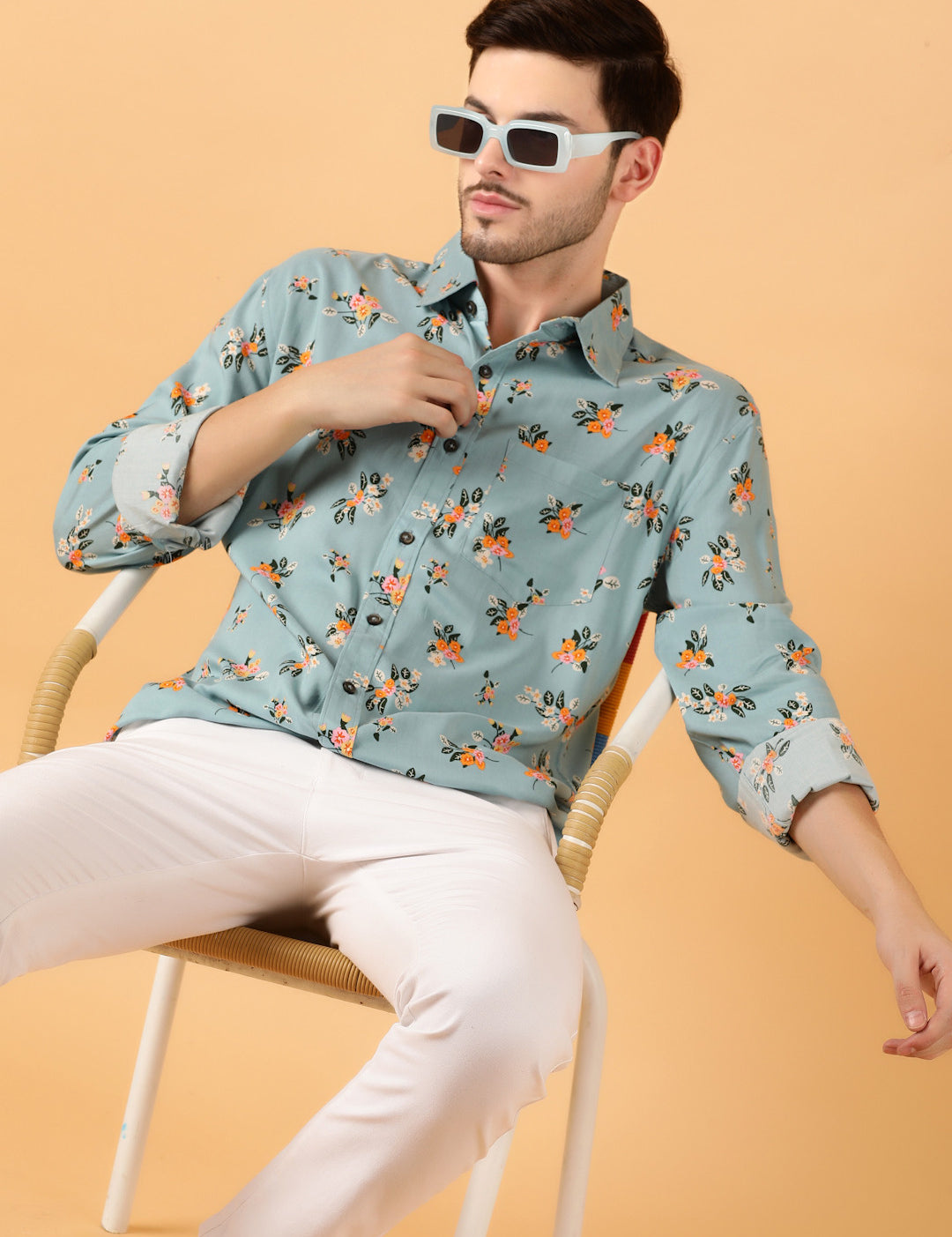 KOTTY Men Printed Casual Multicolor Shirt 