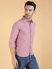 KOTTY Men Printed Casual Pink Shirt 
