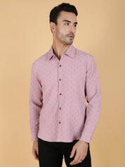 KOTTY Men Solid Casual Pink Shirt 