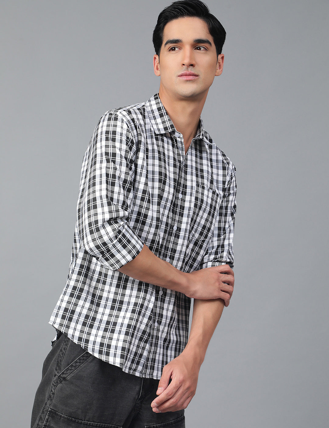 KOTTY Men Checkered Casual Multicolor Shirt 