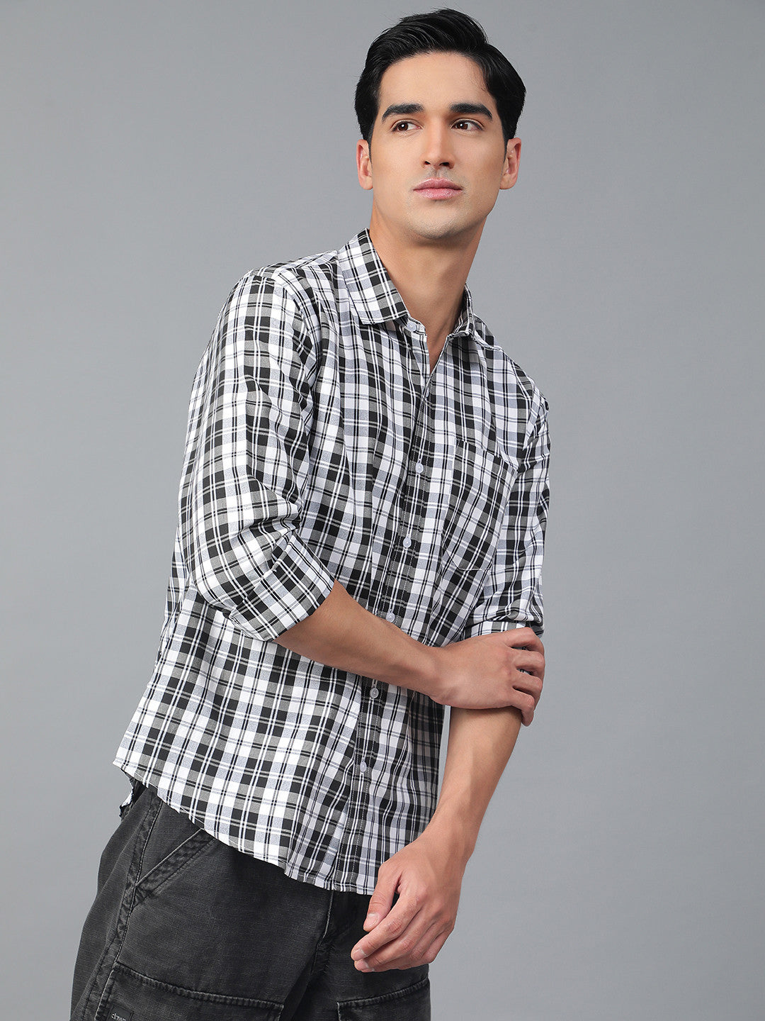 KOTTY Men Checkered Casual Multicolor Shirt 