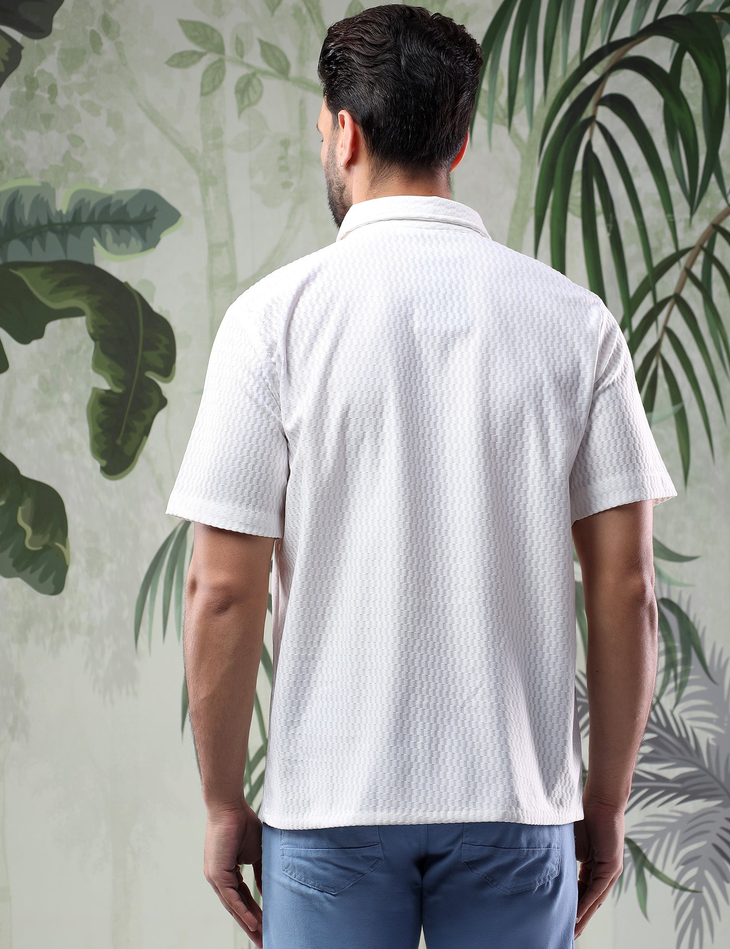 KOTTY Men Solid Casual White Shirt 