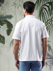 KOTTY Men Solid Casual White Shirt 