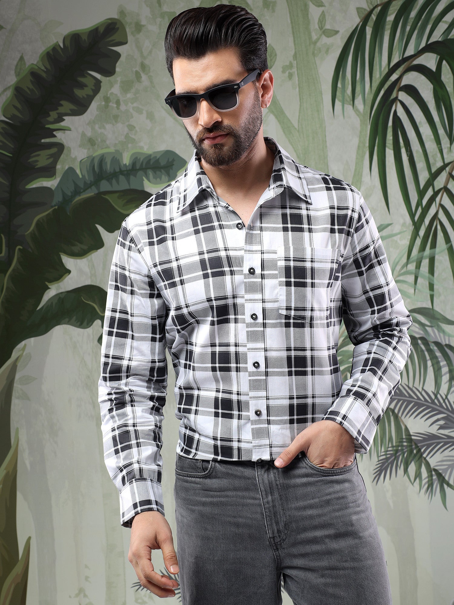 KOTTY Men Checkered Casual Multicolor Shirt 