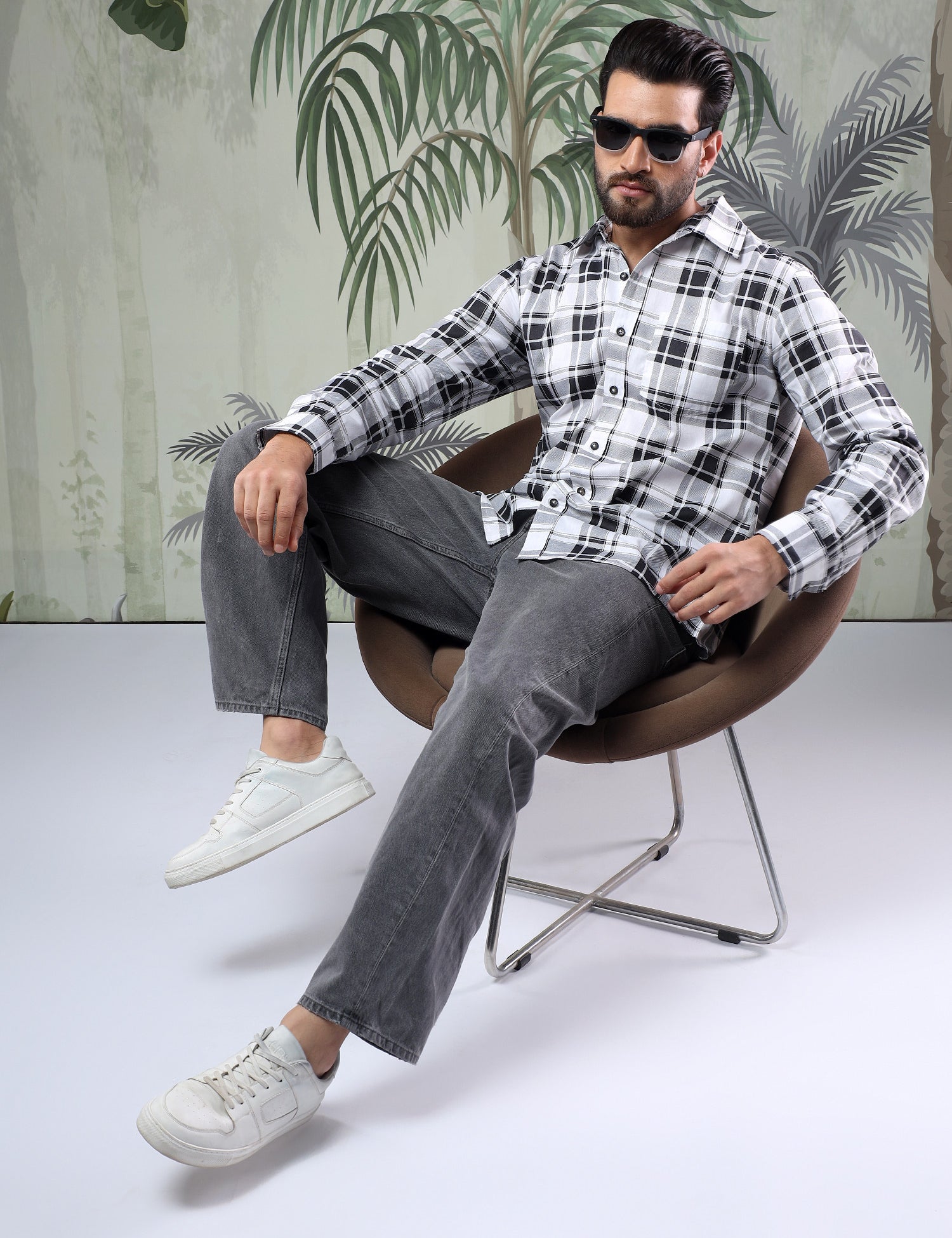 KOTTY Men Checkered Casual Multicolor Shirt 