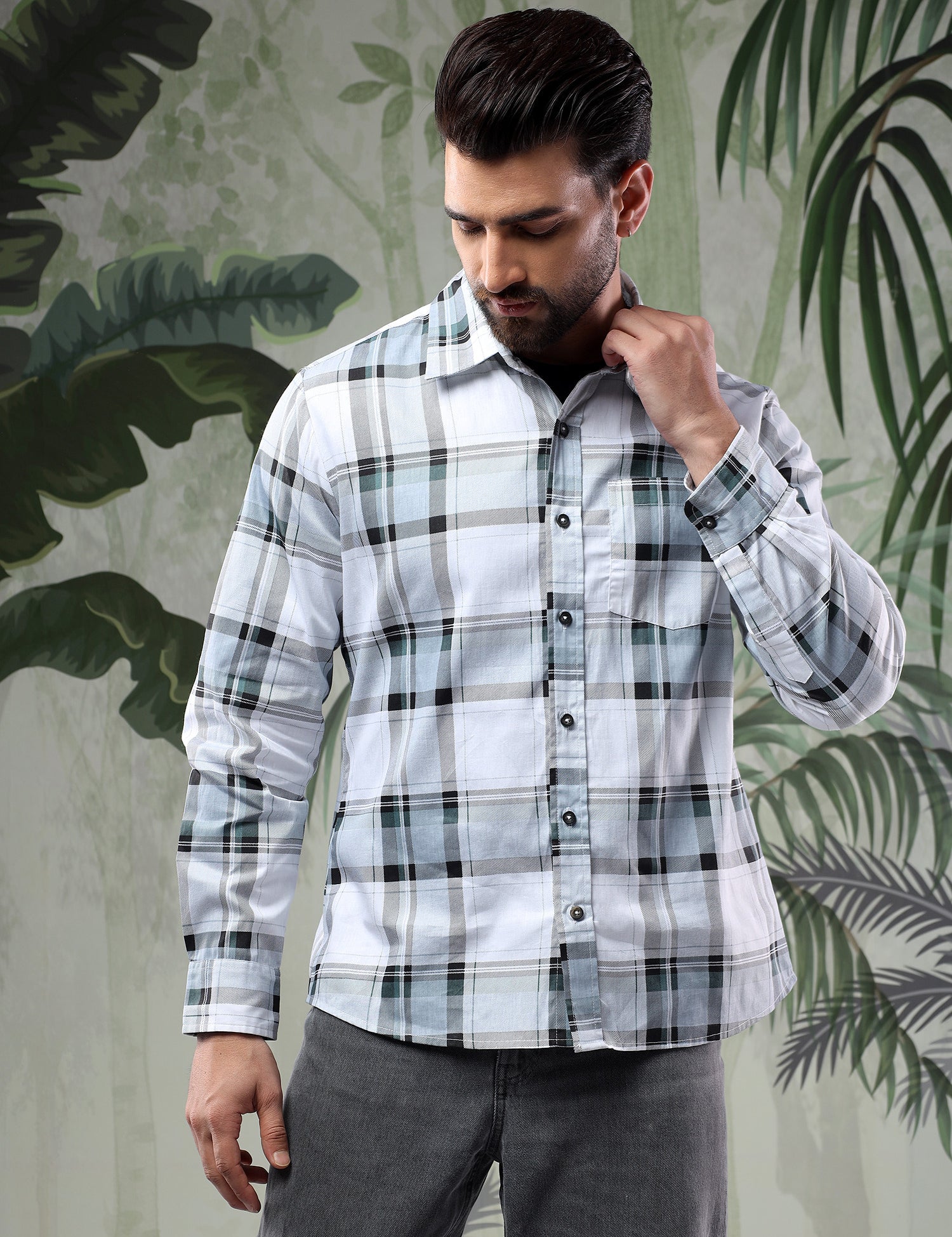 KOTTY Men Checkered Casual Multicolor Shirt 