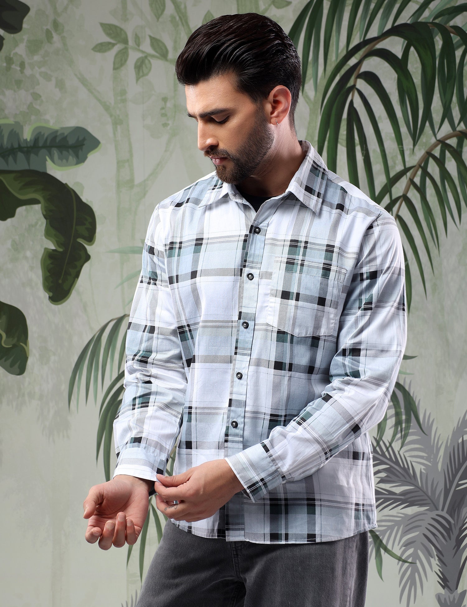 KOTTY Men Checkered Casual Multicolor Shirt 