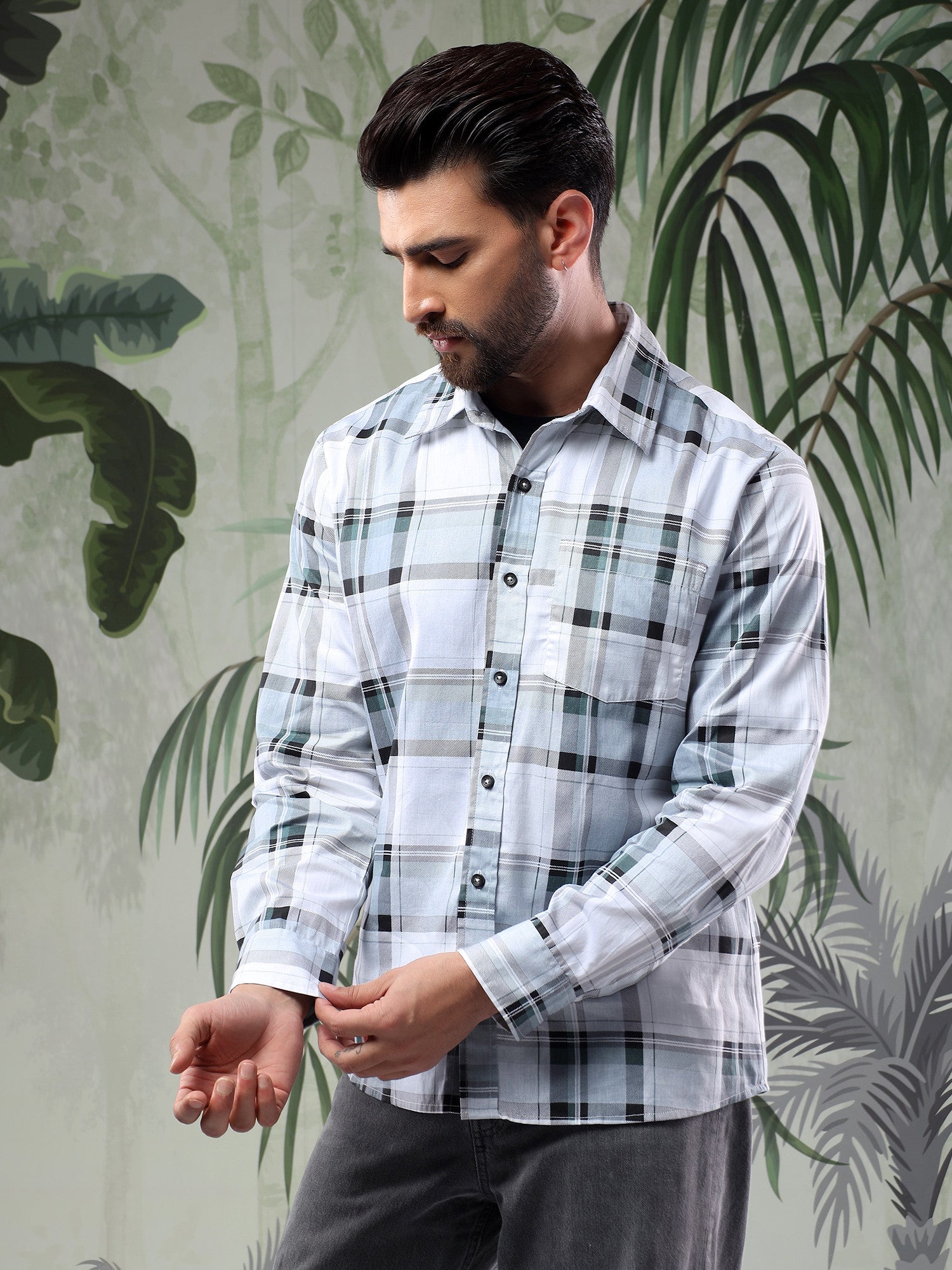 KOTTY Men Checkered Casual Multicolor Shirt 