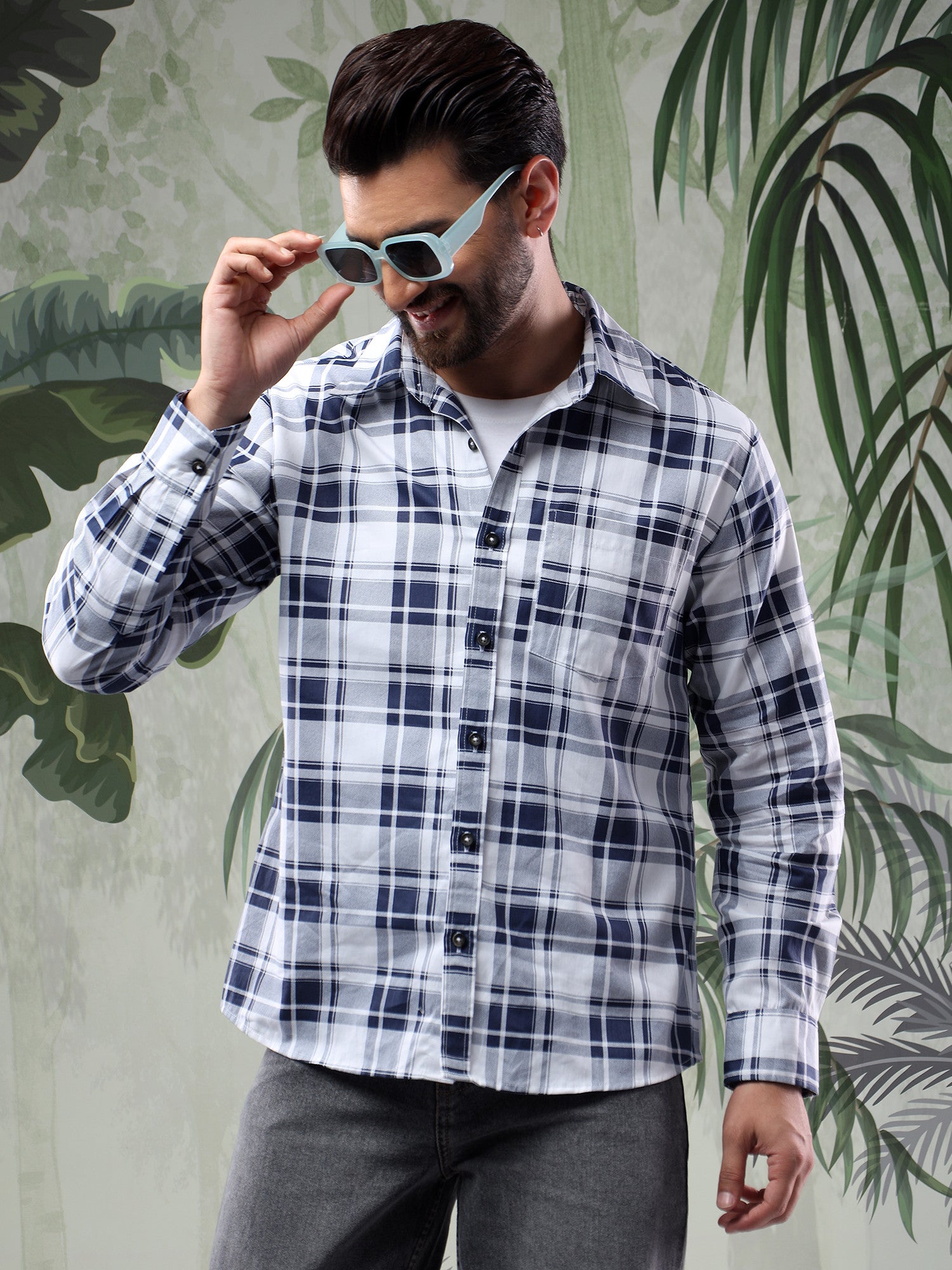 KOTTY Men Checkered Casual Multicolor Shirt 