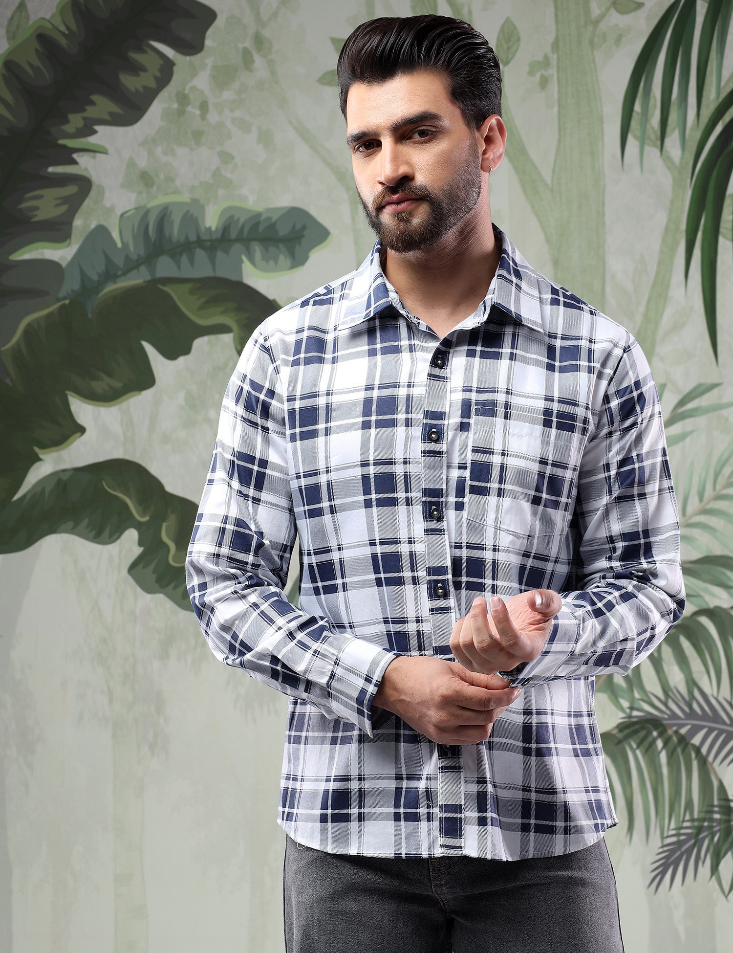KOTTY Men Checkered Casual Multicolor Shirt 