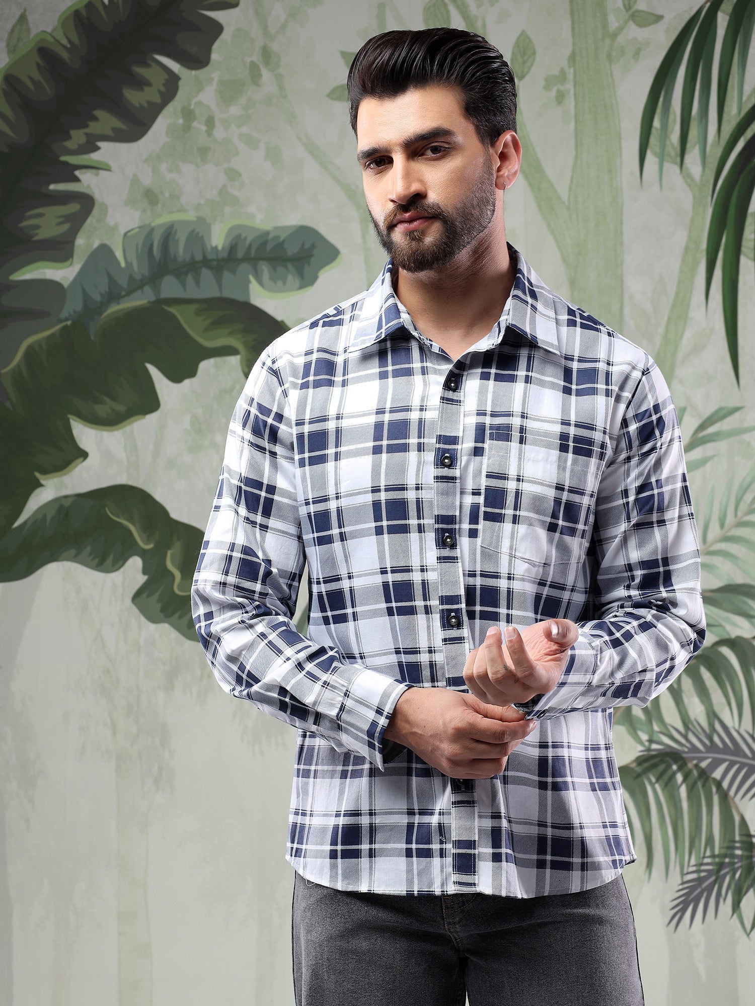 KOTTY Men Checkered Casual Multicolor Shirt 