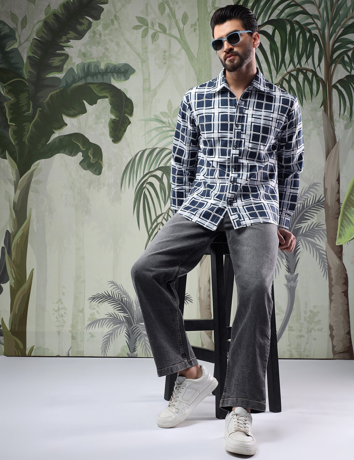 KOTTY Men Checkered Casual Multicolor Shirt 