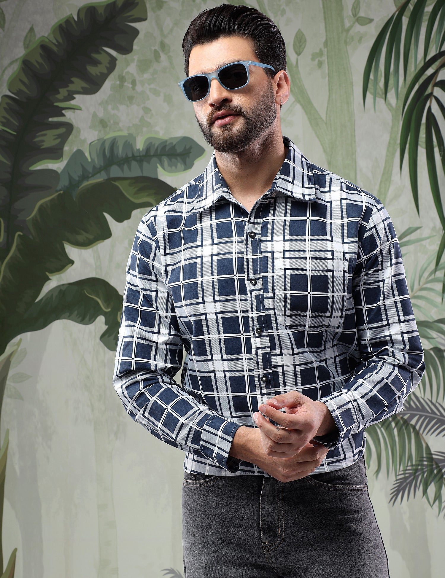 KOTTY Men Checkered Casual Multicolor Shirt 