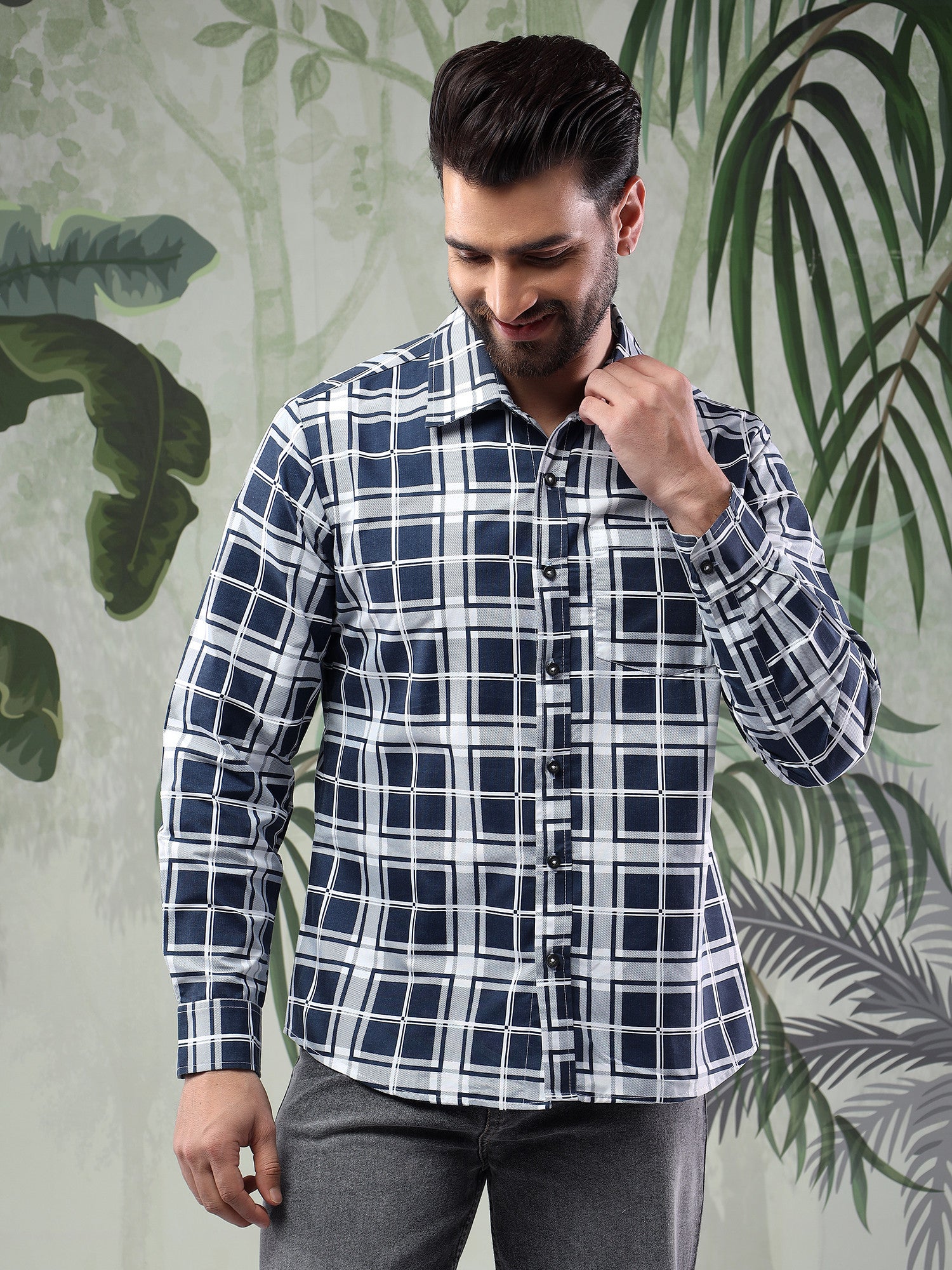 KOTTY Men Checkered Casual Multicolor Shirt 
