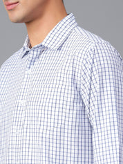 KOTTY Men Checkered Casual Blue, White Shirt 