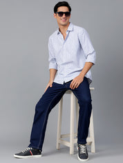 KOTTY Men Checkered Casual Blue, White Shirt 