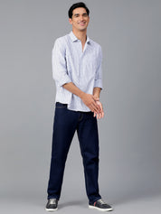 KOTTY Men Checkered Casual Blue, White Shirt 