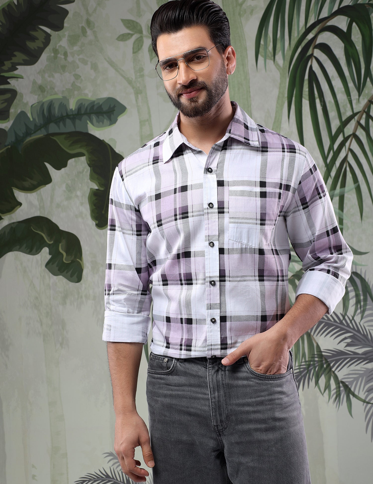 KOTTY Men Checkered Casual Multicolor Shirt 