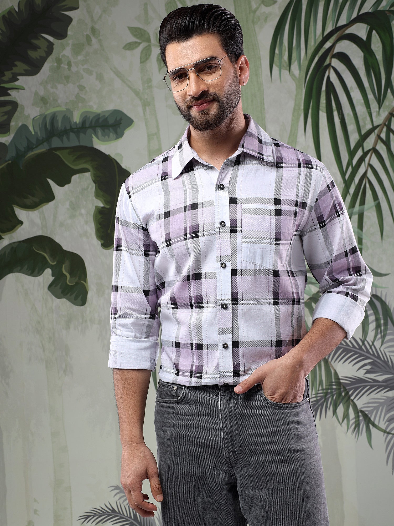 KOTTY Men Checkered Casual Multicolor Shirt 