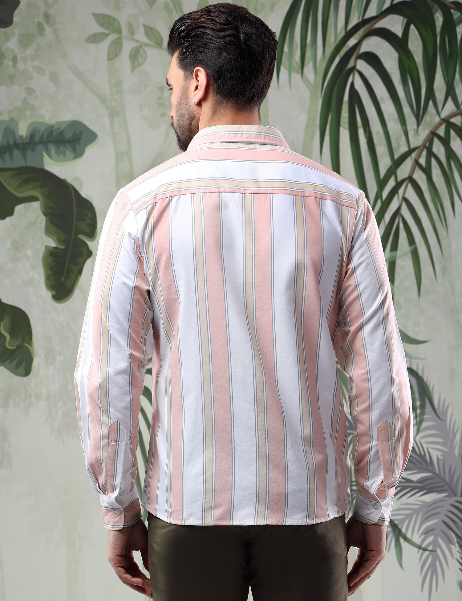 KOTTY Men Printed Casual Pink, White Shirt 