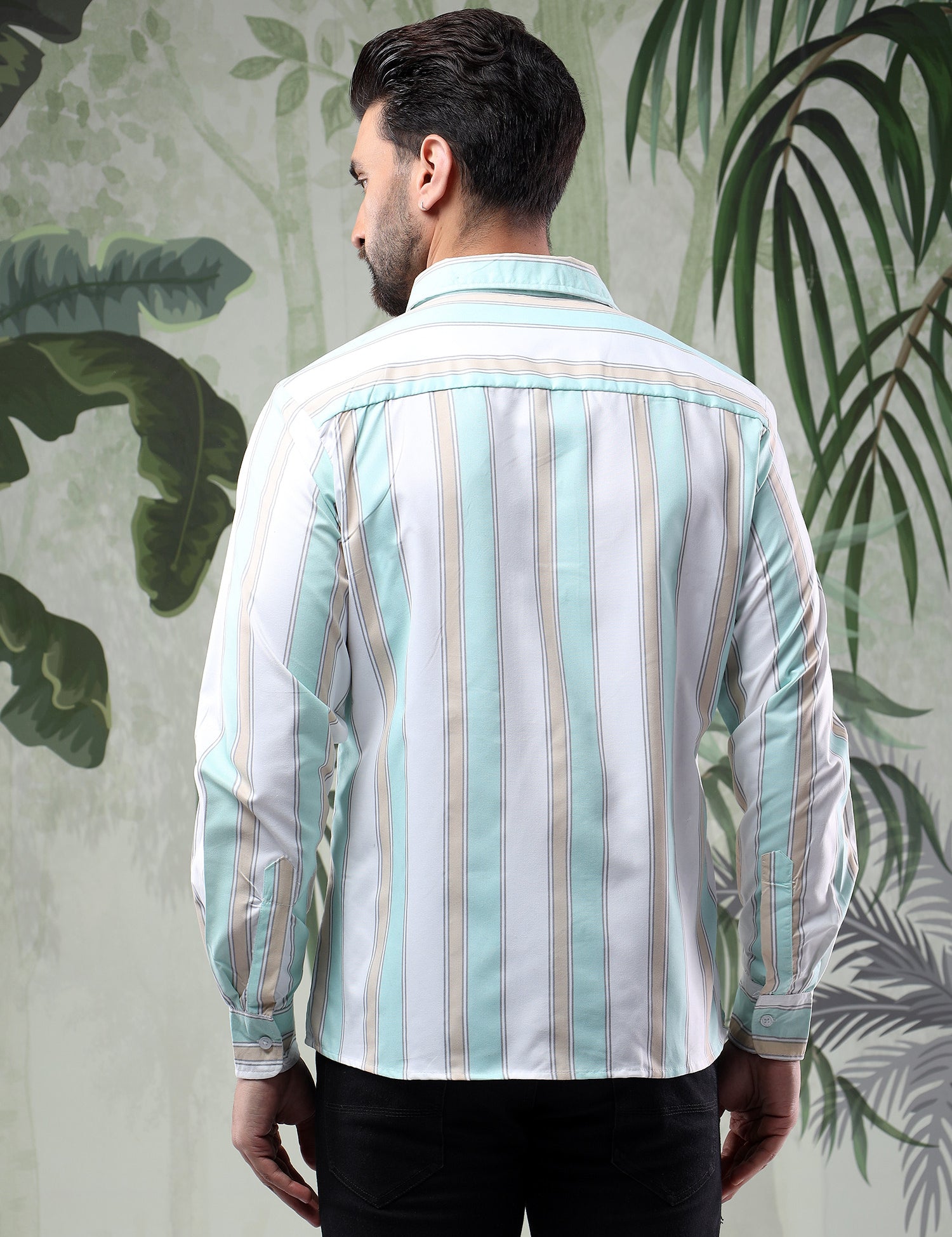 KOTTY Men Striped Casual Multicolor Shirt 