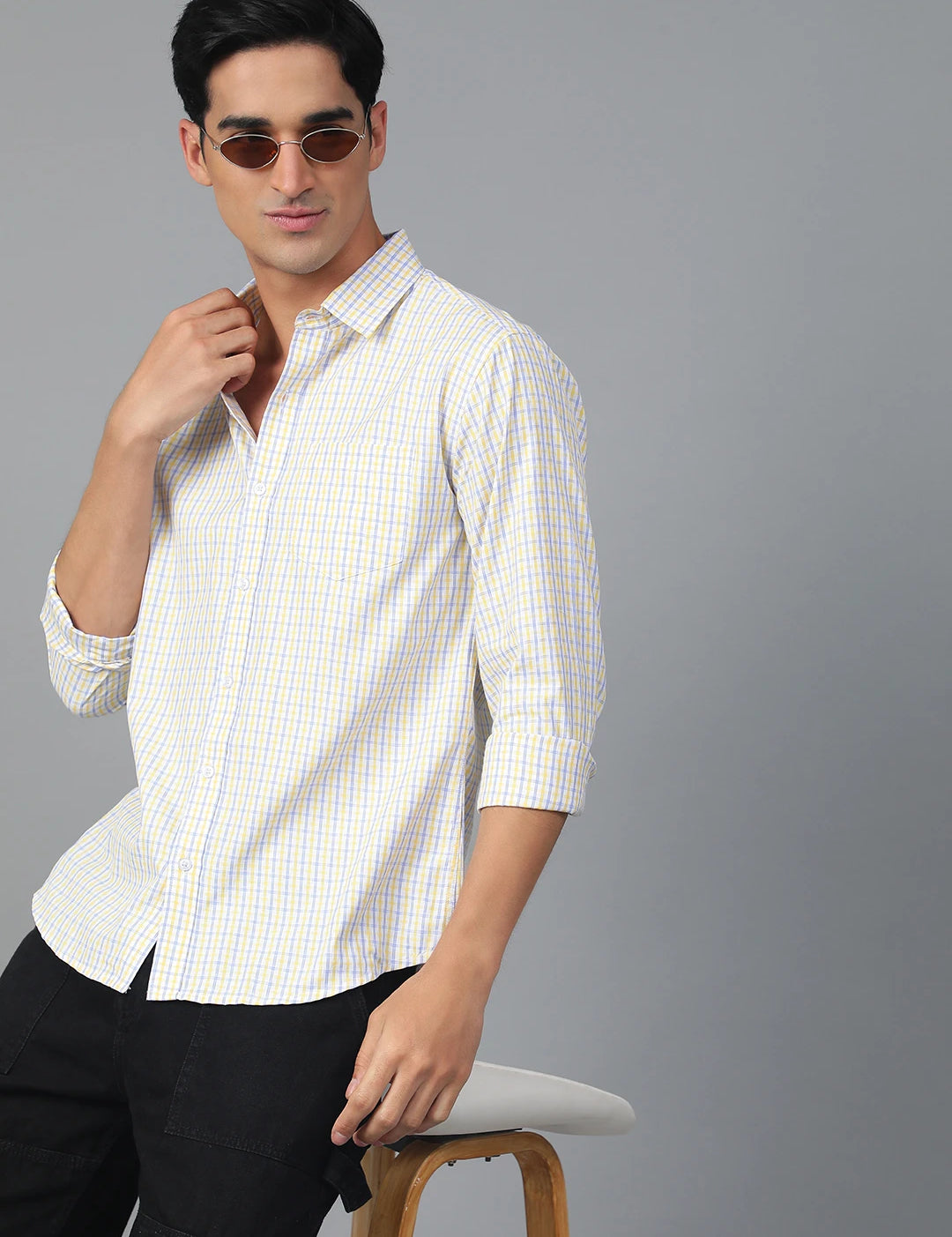 KOTTY Men Checkered Casual Multicolor Shirt 