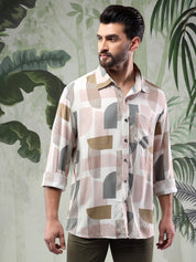 KOTTY Men Printed Casual Multicolor Shirt 