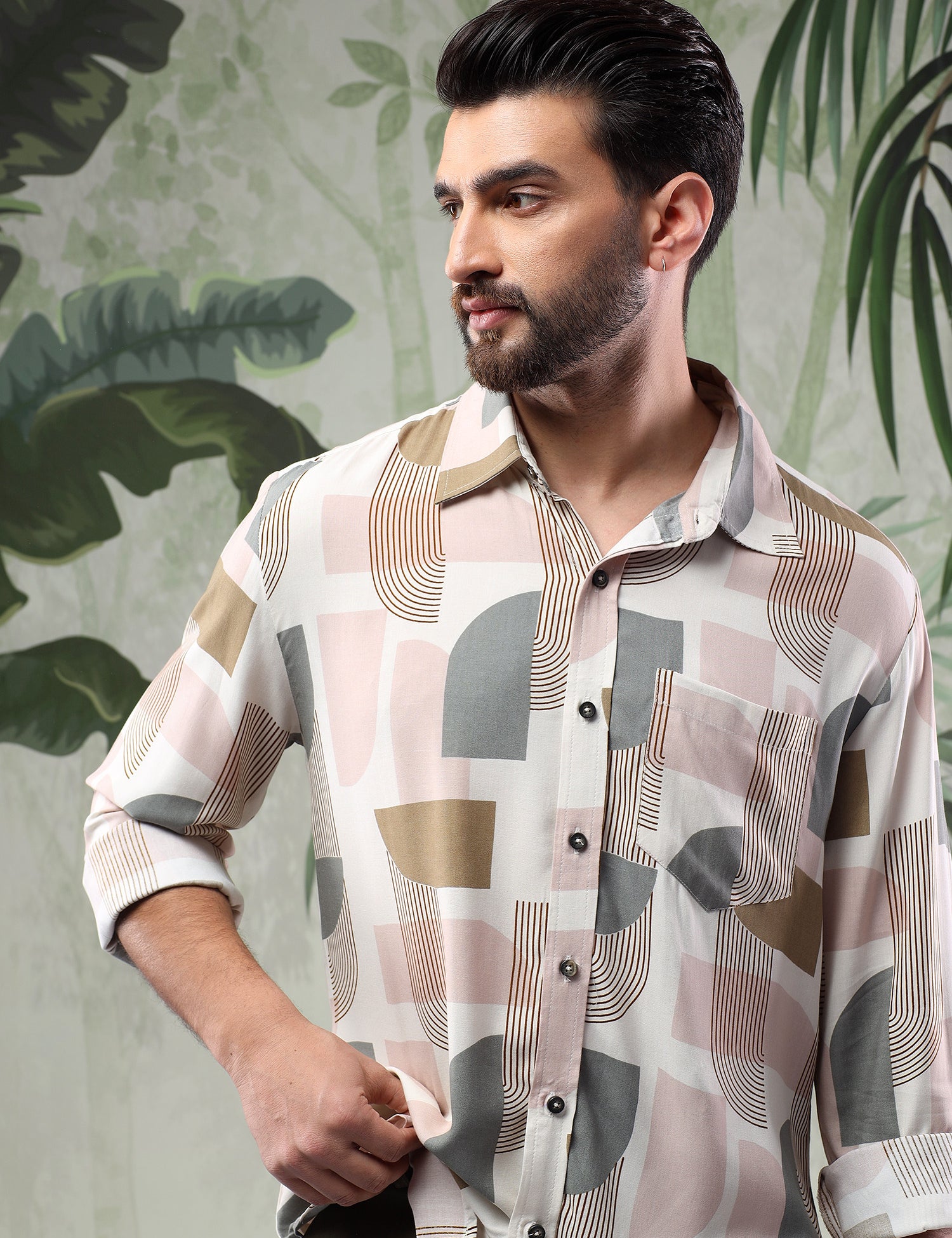 KOTTY Men Printed Casual Multicolor Shirt 