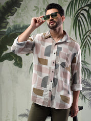 KOTTY Men Printed Casual Multicolor Shirt 