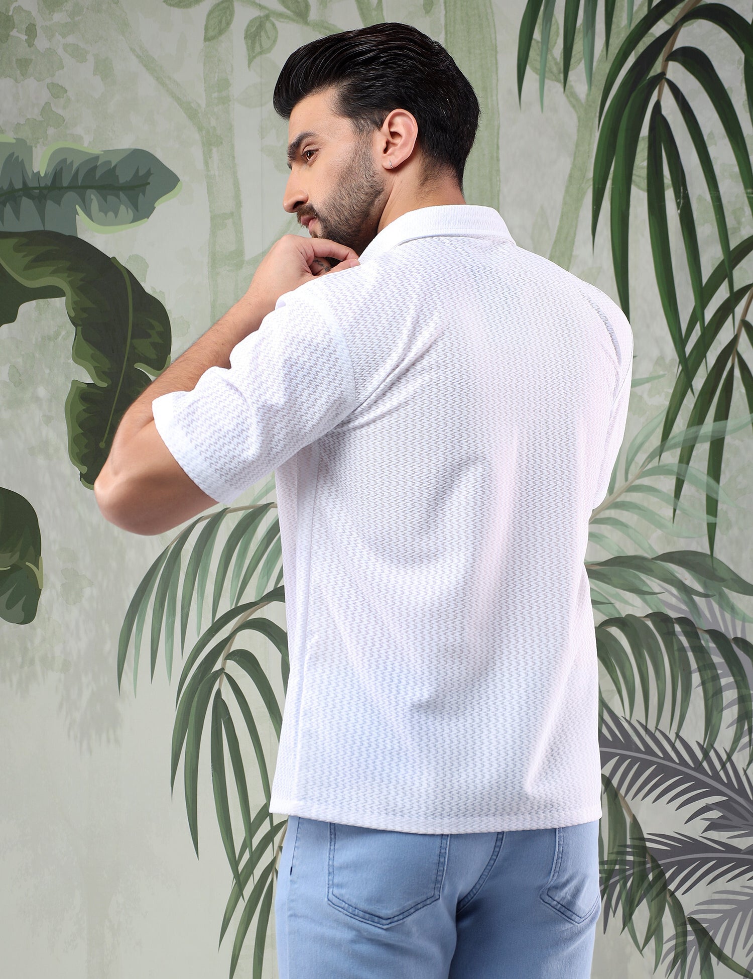 KOTTY Men Solid Casual White Shirt 
