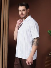 KOTTY Men Solid Casual White Shirt 
