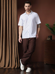 KOTTY Men Solid Casual White Shirt 