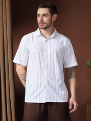 KOTTY Men Solid Casual White Shirt 