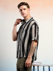 KOTTY Men Striped Casual Multicolor Shirt 