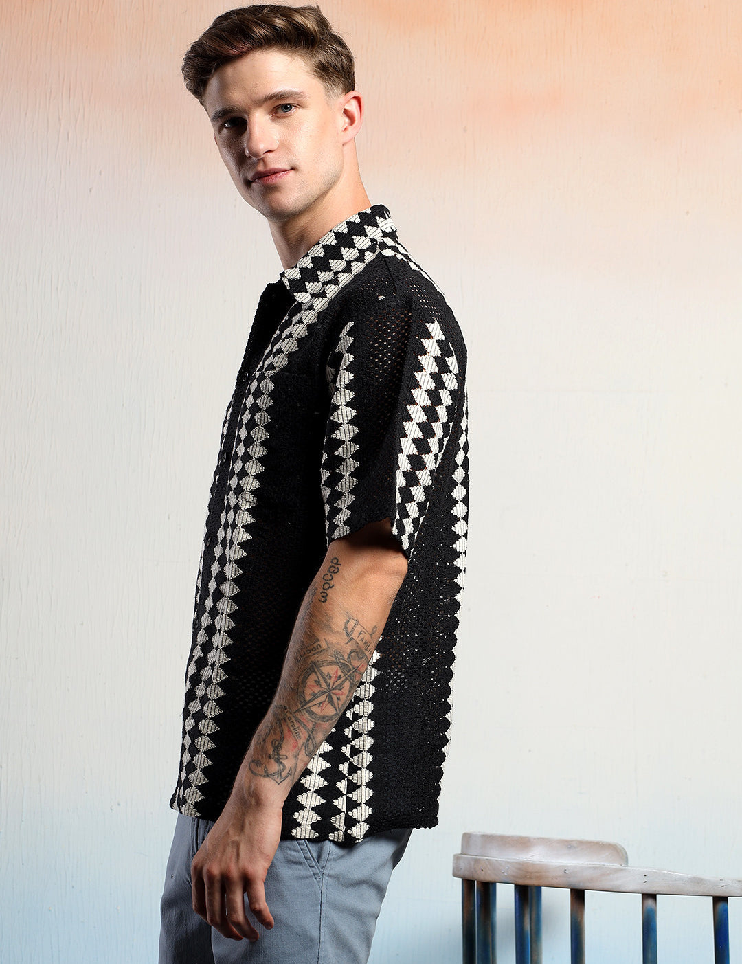 KOTTY Men Striped Casual Multicolor Shirt 