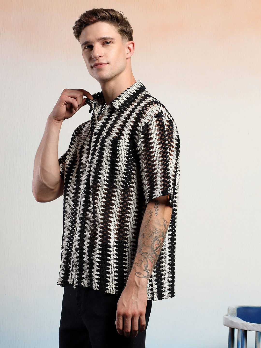 KOTTY Men Striped Casual Multicolor Shirt 