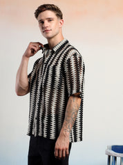 KOTTY Men Striped Casual Multicolor Shirt 