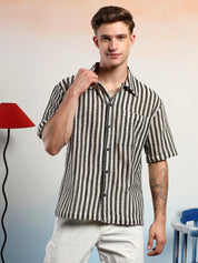 KOTTY Men Striped Casual Multicolor Shirt 
