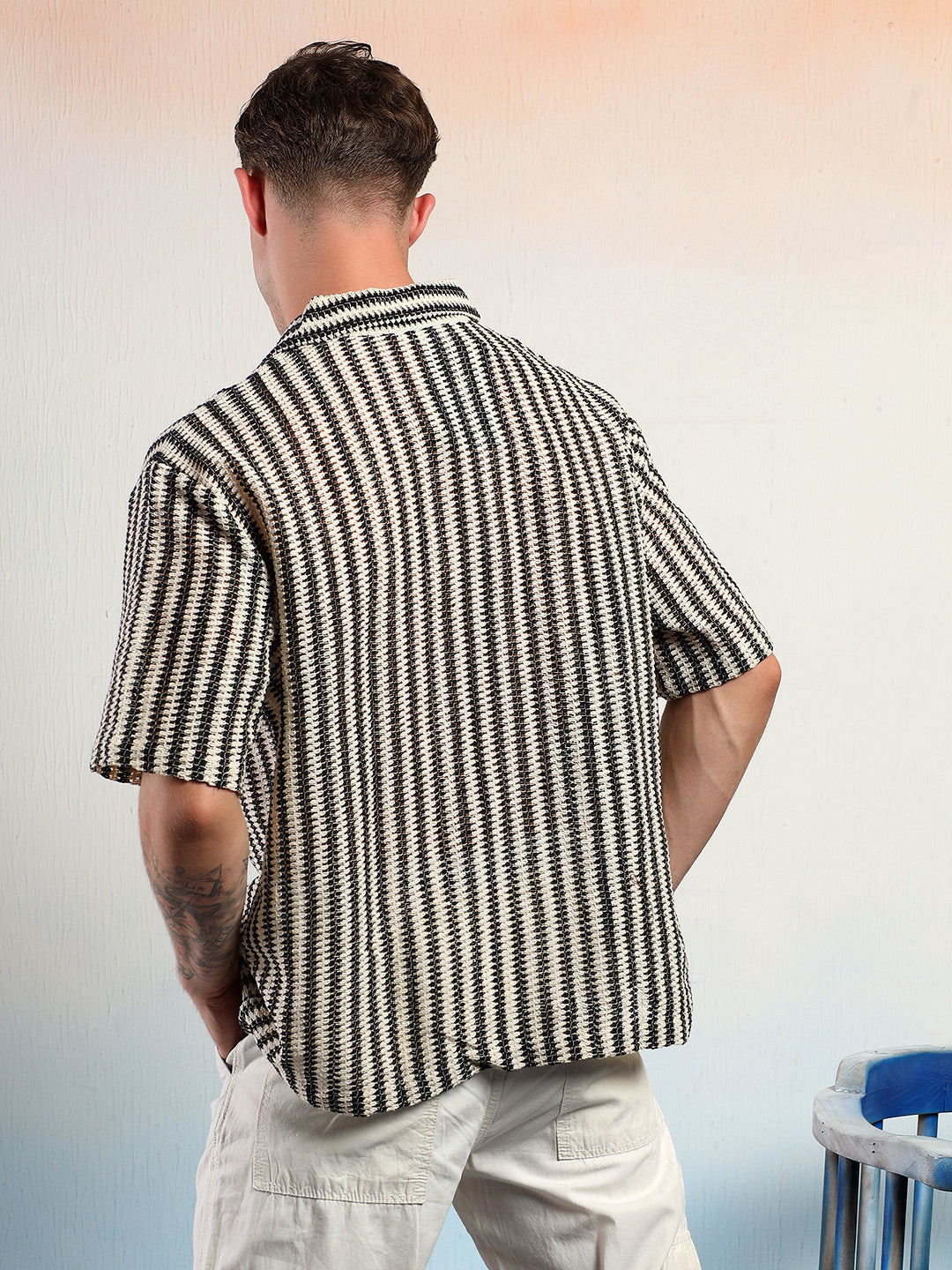 KOTTY Men Striped Casual Multicolor Shirt 