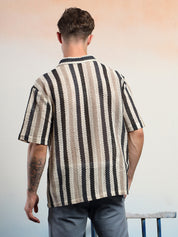 KOTTY Men Striped Casual Multicolor Shirt 