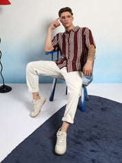 KOTTY Men Striped Casual Multicolor Shirt 
