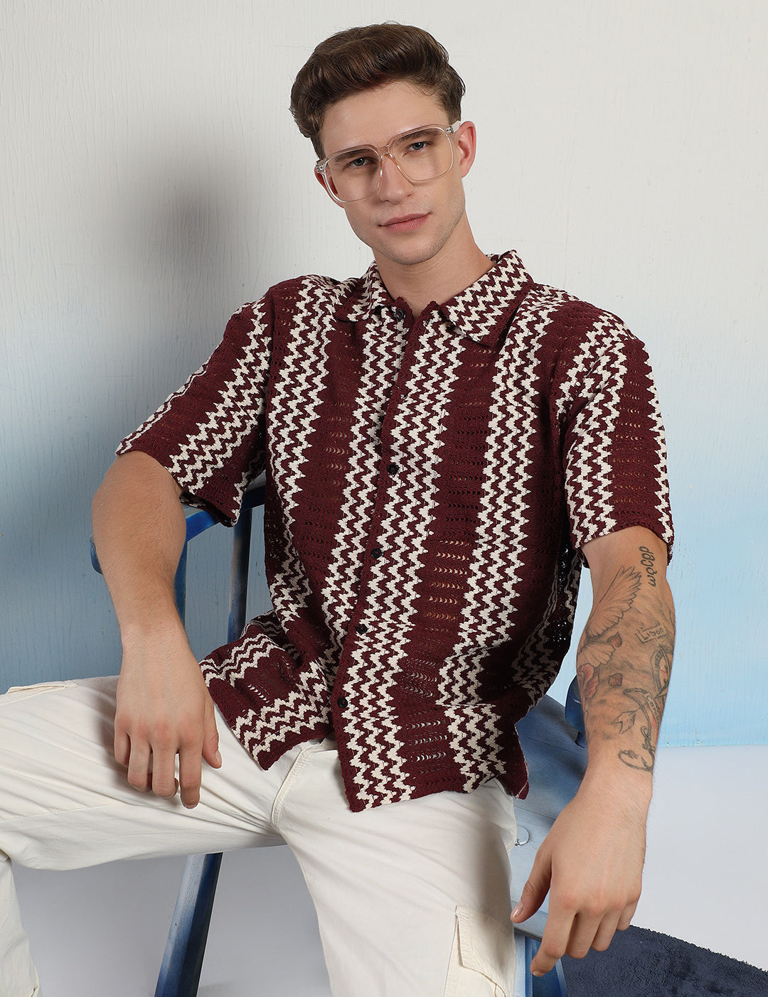 KOTTY Men Striped Casual Multicolor Shirt 