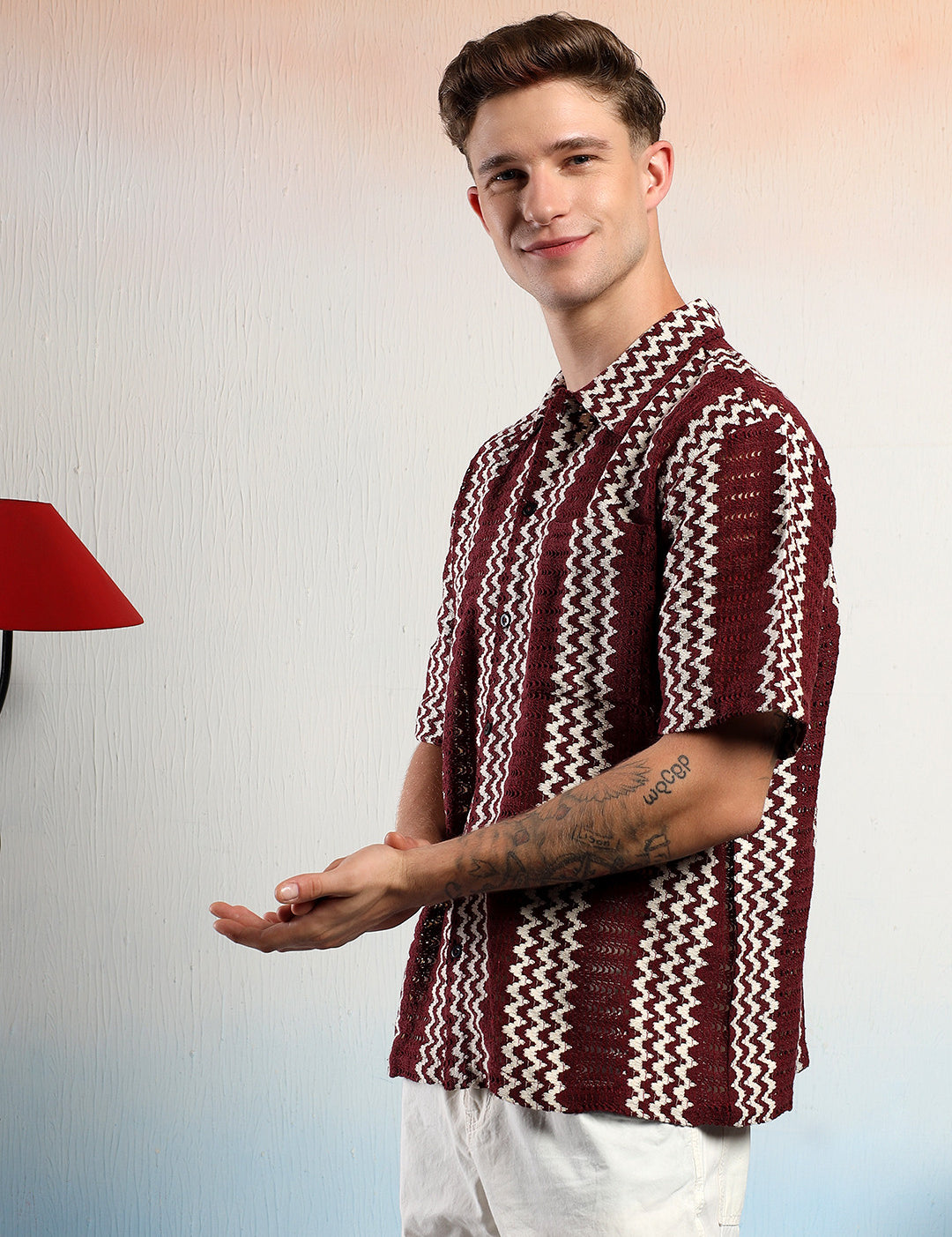 KOTTY Men Striped Casual Multicolor Shirt 