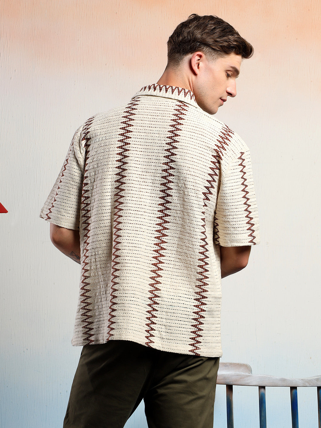 KOTTY Men Striped Casual Multicolor Shirt 