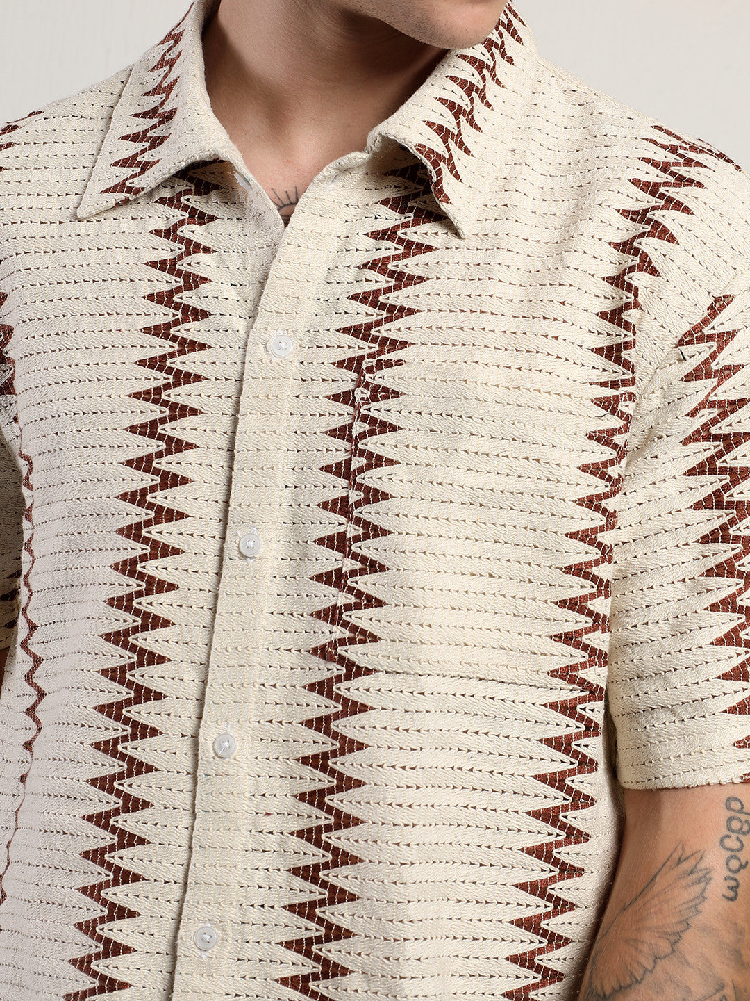 KOTTY Men Striped Casual Multicolor Shirt 