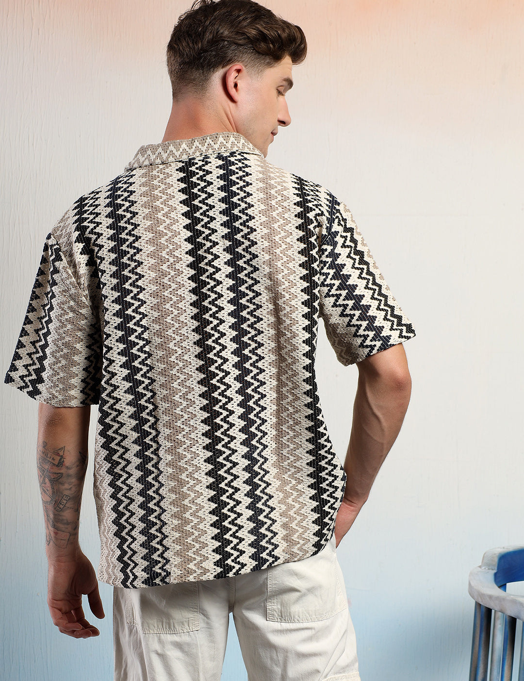 KOTTY Men Striped Casual Multicolor Shirt 