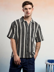 KOTTY Men Striped Casual Multicolor Shirt 
